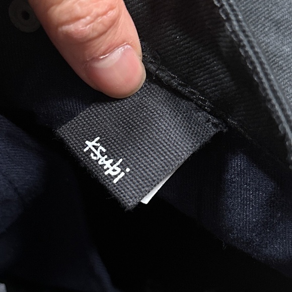 Ksubi Playback Jeans Grease Black Cutoff High Waist Straight Jeans Womens 24 - Picture 11 of 13